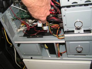 Working inside the Antec P180 case